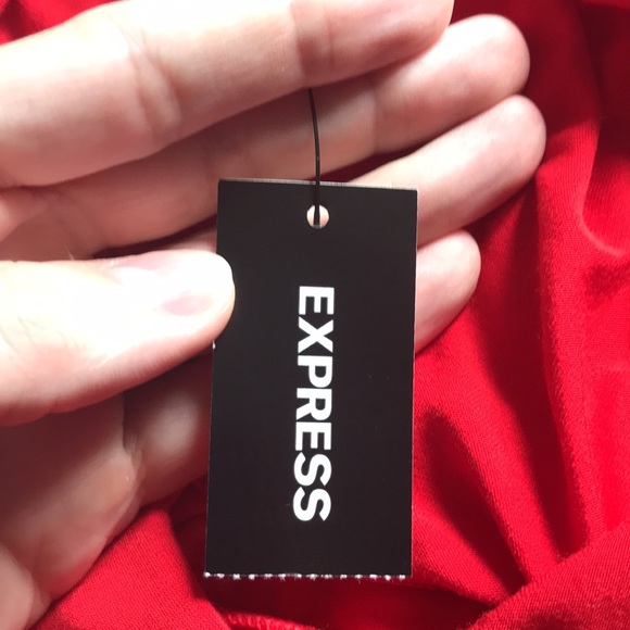 EXPRESS small/petite red mini dress with 3 quarter sleeve .Brand New with tags. - Picture 6 of 8